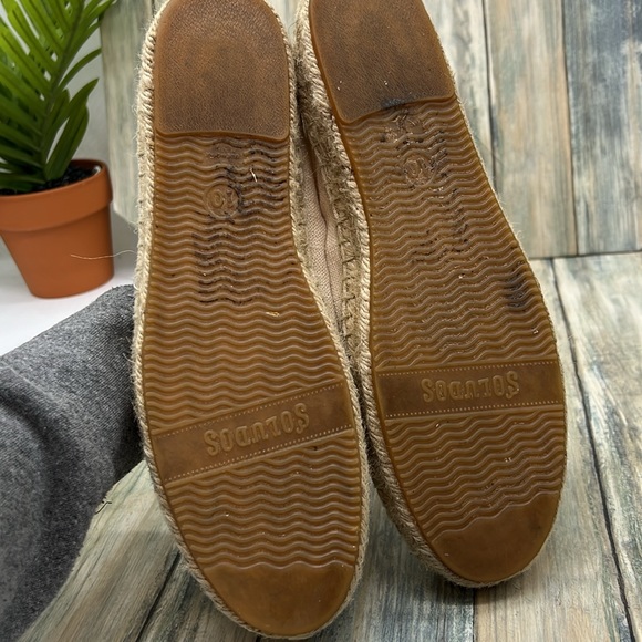 ⭐️Soludos Cherry Embroidered Womens Linen Flat Slip On Espadrilles Shoes 10 - Picture 9 of 12
